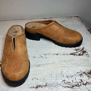 Ariat Women’s Leather Mules Size 6.5 Brown Slip-On Clogs Comfort Casual